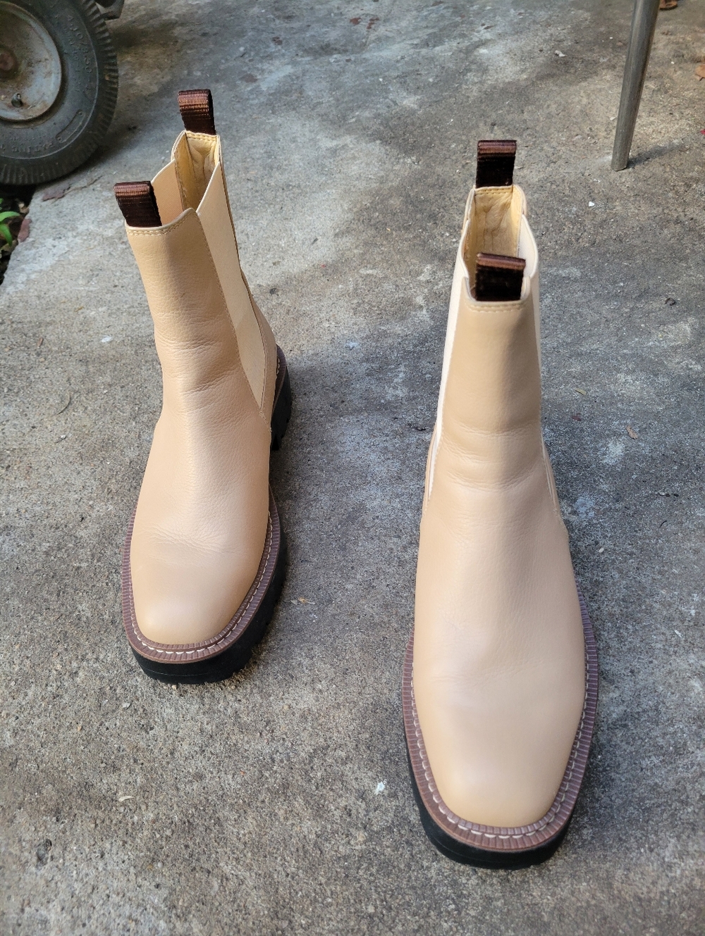 Sam Edelman Beige Ankle Boots
